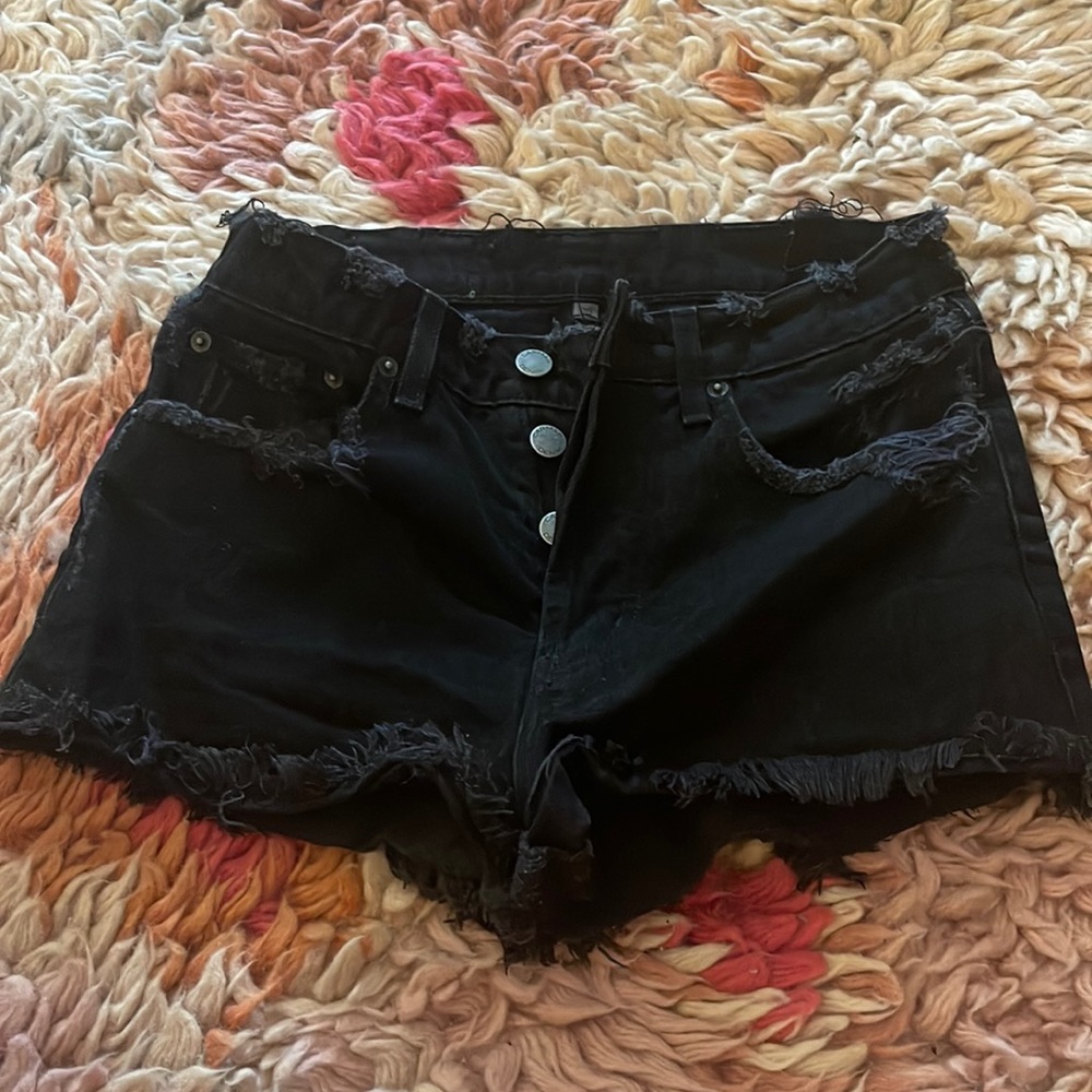 Carmar black denim shorts